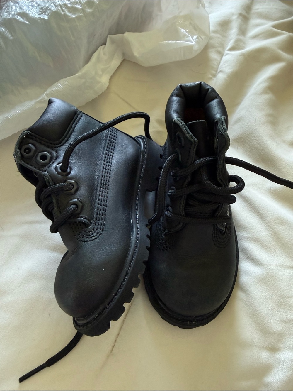 Timberland Kids Black Lace-Up Hiking Boots